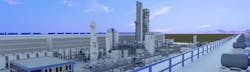 Artist rendering of 1PointFive's direct air capture plant in Texas’ Permian basin.