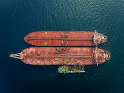 The FSO Safer with Yemen and Ndeavor moored alongside.