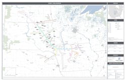 FIG 1. Construction spread overview map